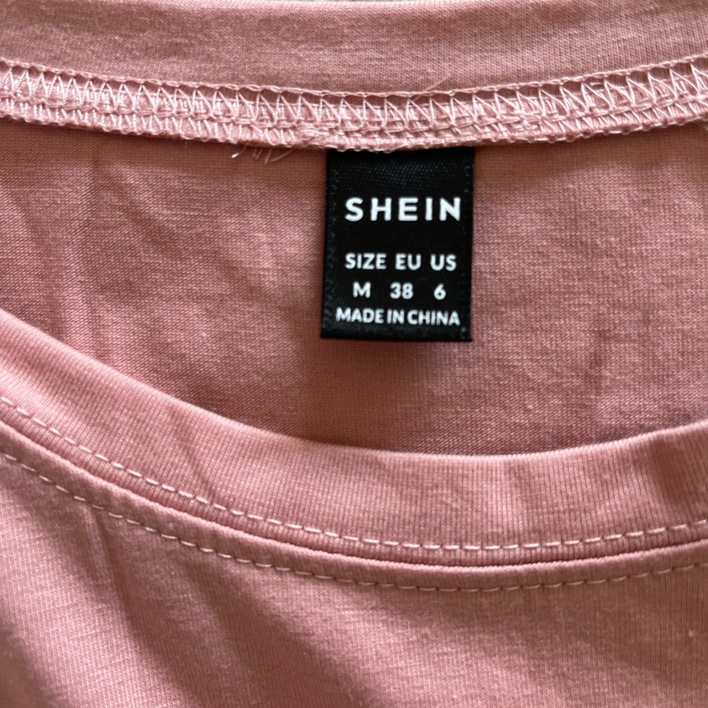 pink shein short sleeve shirt